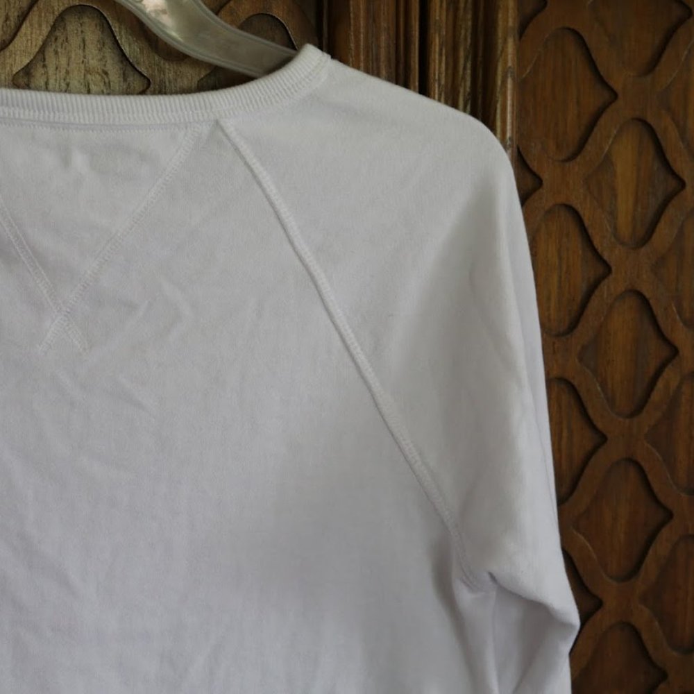TOMMY HILFIGER SPORT Oversized Cropped Sweatshirt - White/stripes, Size S - Picture 8 of 14